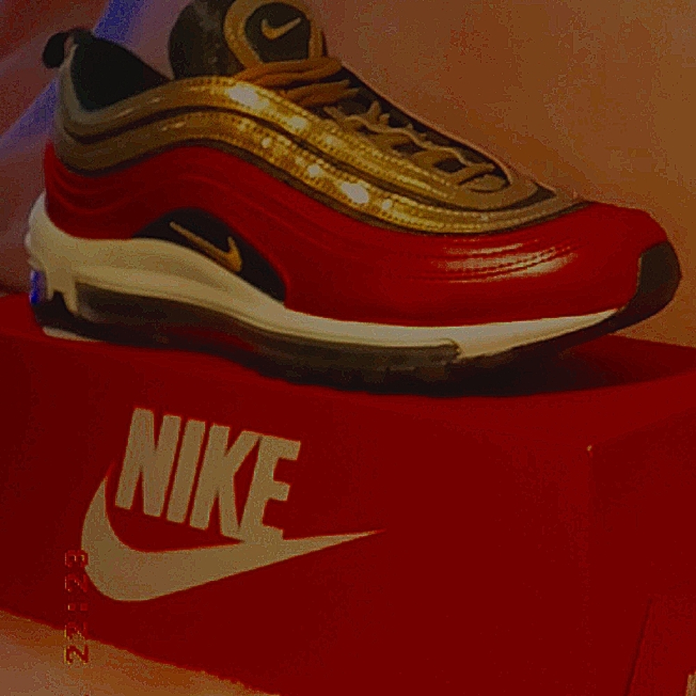Women's nike air max 97 university Red/gold